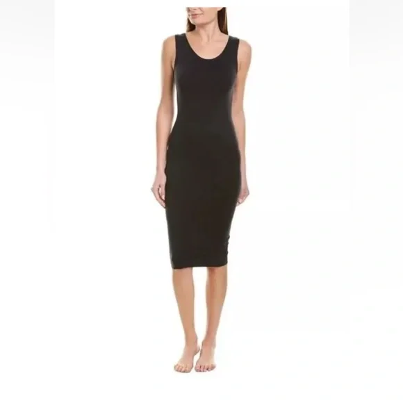 Commando | Dresses | Commando Minimalist Tank Midi Dress Black Size Sm Nwt  Seamless Bodycon | Poshmark